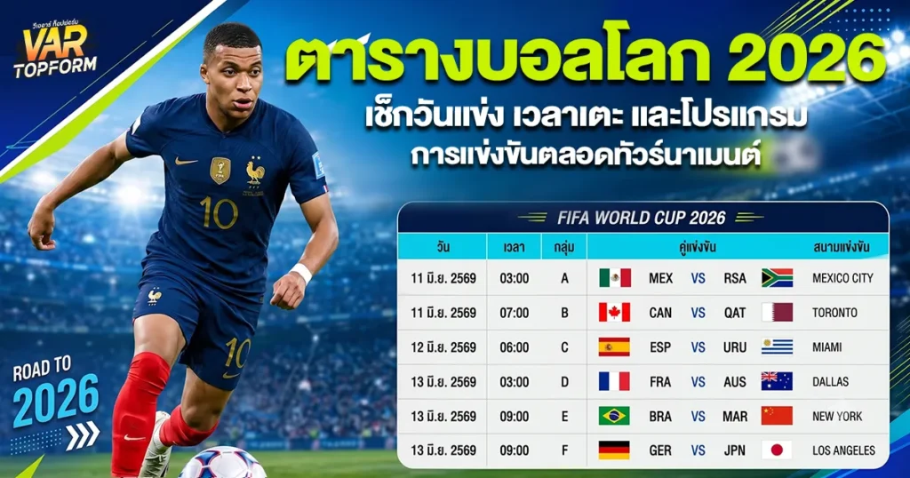 ตารางบอลโลก 2026