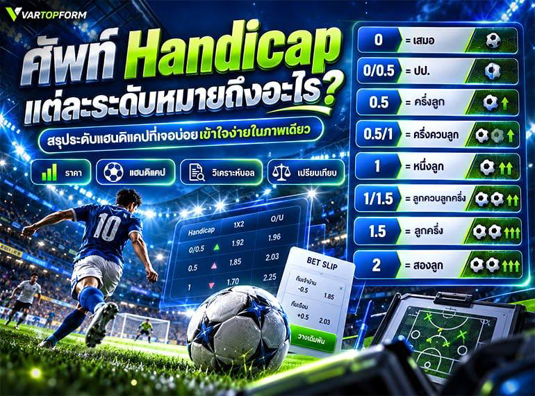 ศัพท์ Handicap แต่ละระดับ