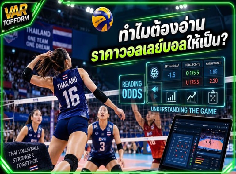 เหตุผลที่ควรอ่านราคาวอลเลย์บอลให้เป็น พร้อมตัวอย่าง Set Handicap, Total Points และ Match Winner