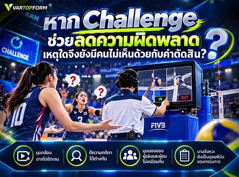 Challenge วอลเลย์บอลช่วยลดความผิดพลาดในการตัดสินได้อย่างไร