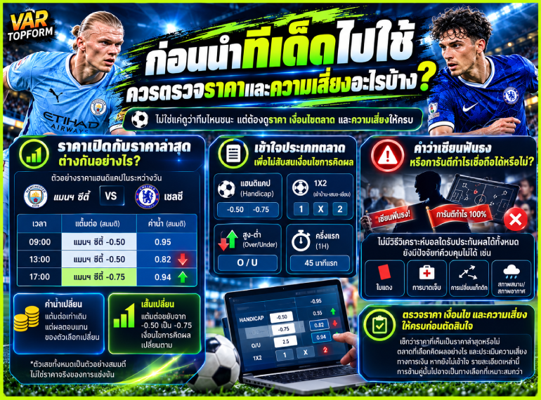 ตรวจราคาบอลก่อนใช้ทีเด็ด
