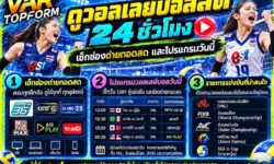 ดูวอลเลย์บอลสด 24 ชั่วโมง เช็กช่องถ่ายทอดสดและโปรแกรมวันนี้