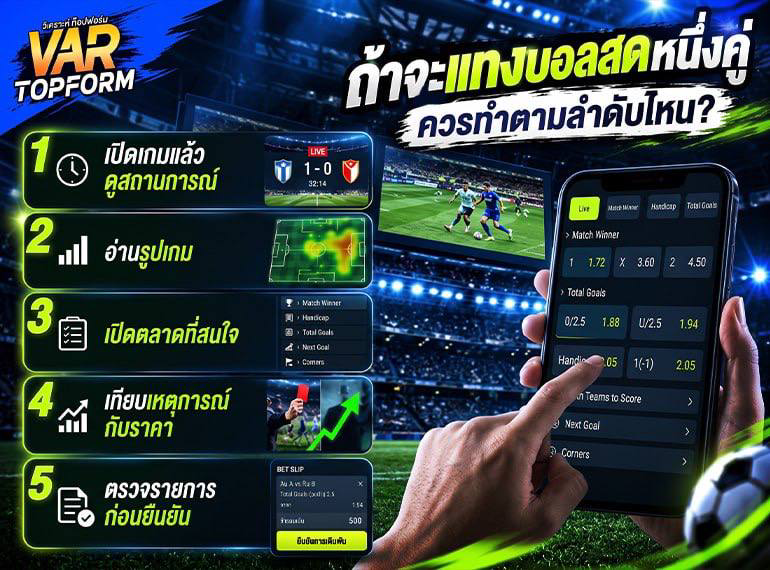 ลำดับการแทงบอลสด