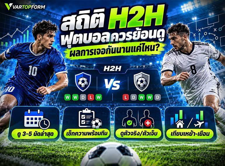 เช็กสถิติ H2H ฟุตบอลย้อนหลัง
